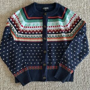 J. Crew Fair Isle cardigan sweater